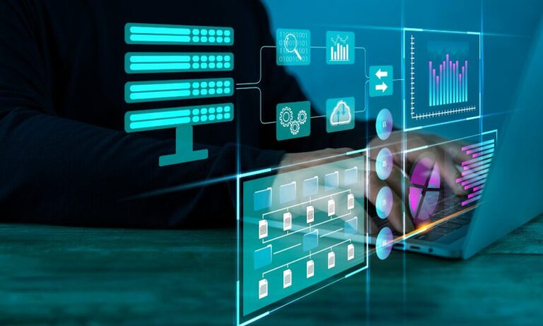 Researcher using an electronic data capture (EDC) system to organize and analyze clinical trial data efficiently.