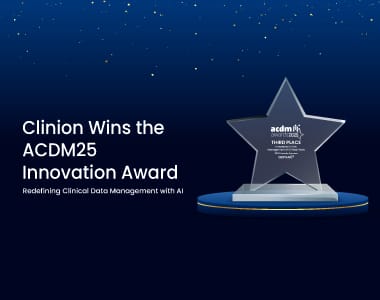 Clinion wins the ACDM 2025 Innovation Award for redefining clinical data management with AI