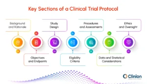 Key sections of clinical tria protocol